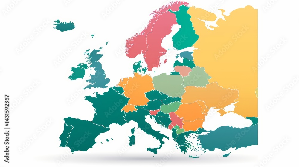 Obraz premium Global overview of the european union network for data and business exchange initiatives