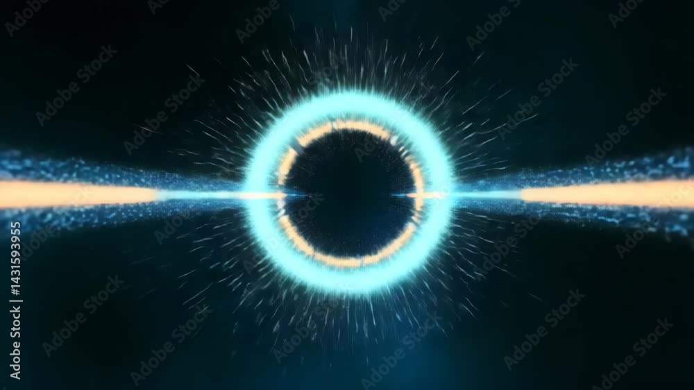 Glitching pixel portal with flickering digital layers and distortion effects, sci-fi visual in 4K loop