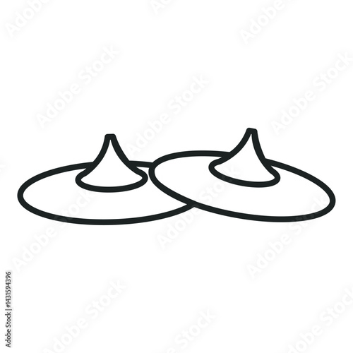 Cymbals percussion icon. Vector