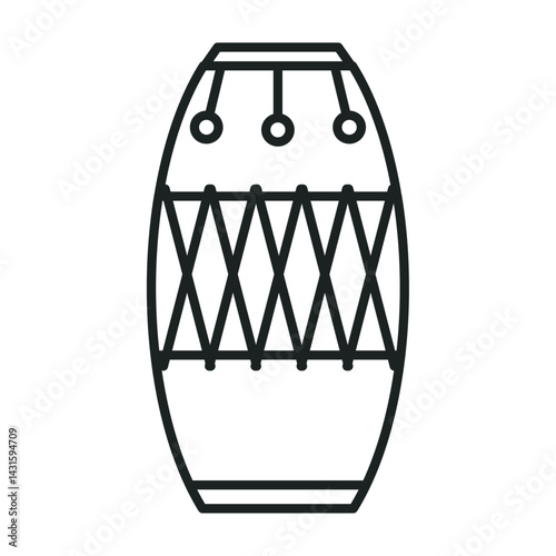 Conga drum outline. Vector