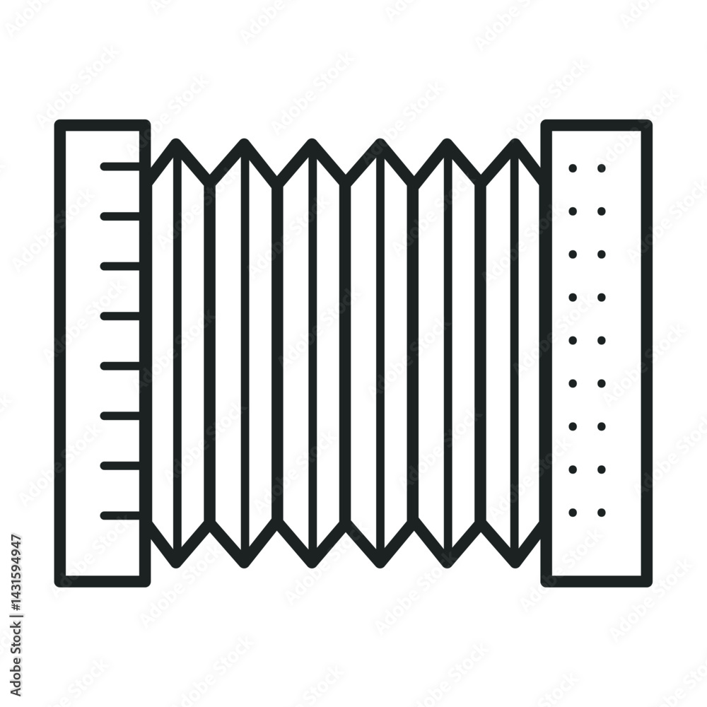 Accordion icon linear design. Vector Accordion icon linear design. Vector