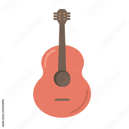 Classic acoustic guitar icon. Vector