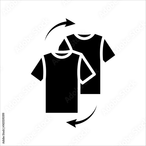Change clothes Icon Symbol isolated white background. vector illustration. color editable.