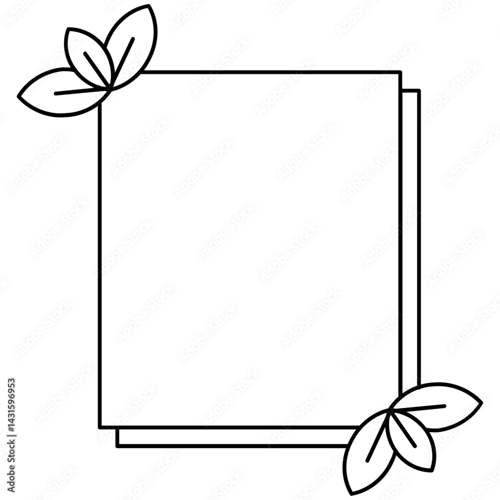 Obraz premium Square Floral Frame Icon