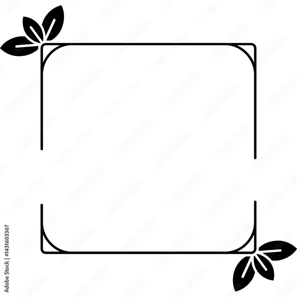 Obraz premium Square Floral Frame Icon