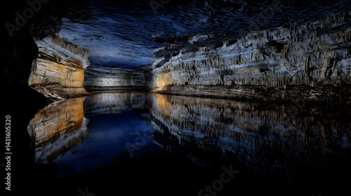 filled with crystals that emit harmonic tones when struck by water droplets.