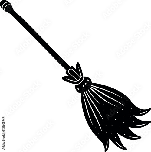 Shallotte Style Halloween Broomstick Vector