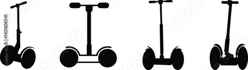 Segway icon silhouette.