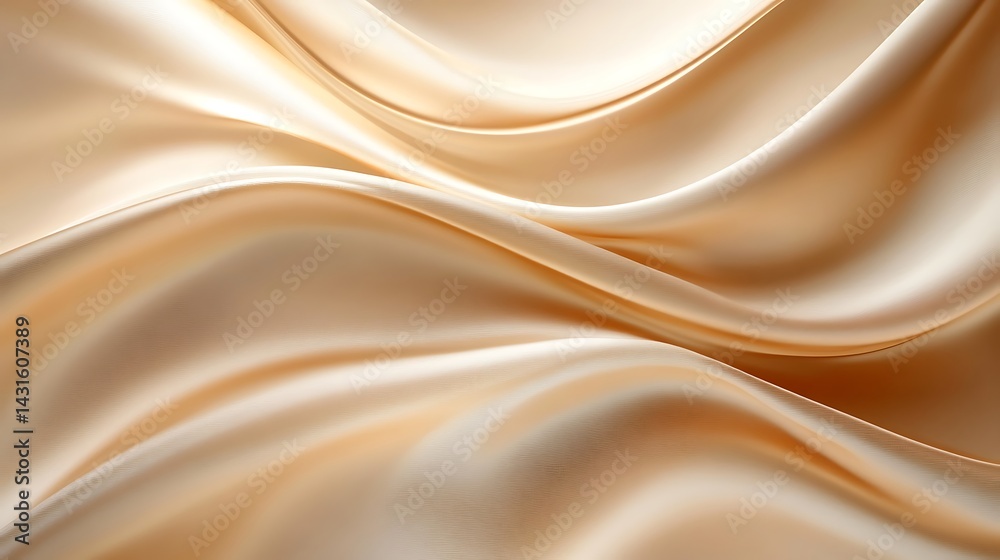 Fototapeta premium Abstract Fabric Landscape with Light and Shadow, Soft, flowing fabric with gentle light and shadow play, creating a serene and abstract landscape effect