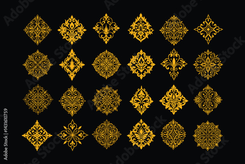 Elegant Luxury Damask Ornament Vector Pattern Design.