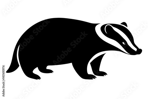 Badger silhouette graphic illustration burrowing mammal wildlife animal nature design, badger, silhouette, animal, mammal, wildlife, vector, design, nature, illustration, graphic, burrowing