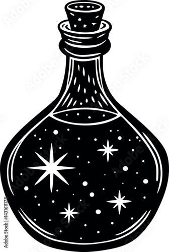 Magic Potion Bottle With Sparkles