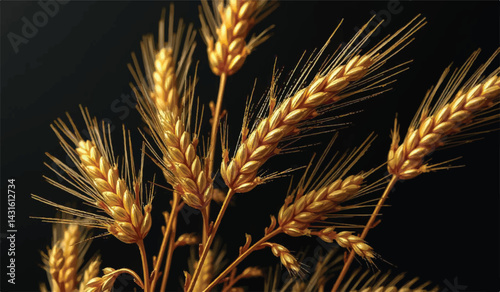  Golden Wheat Stalks - Harvest Season & Agricultural Bounty