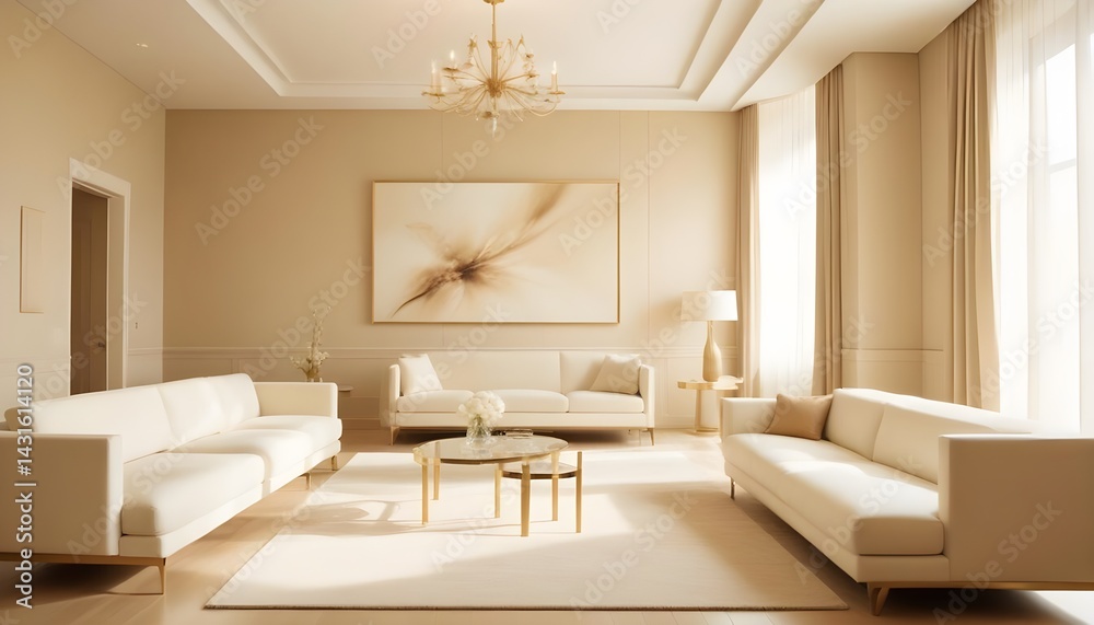 Fototapeta premium Photo interior modern design room 3d illustration