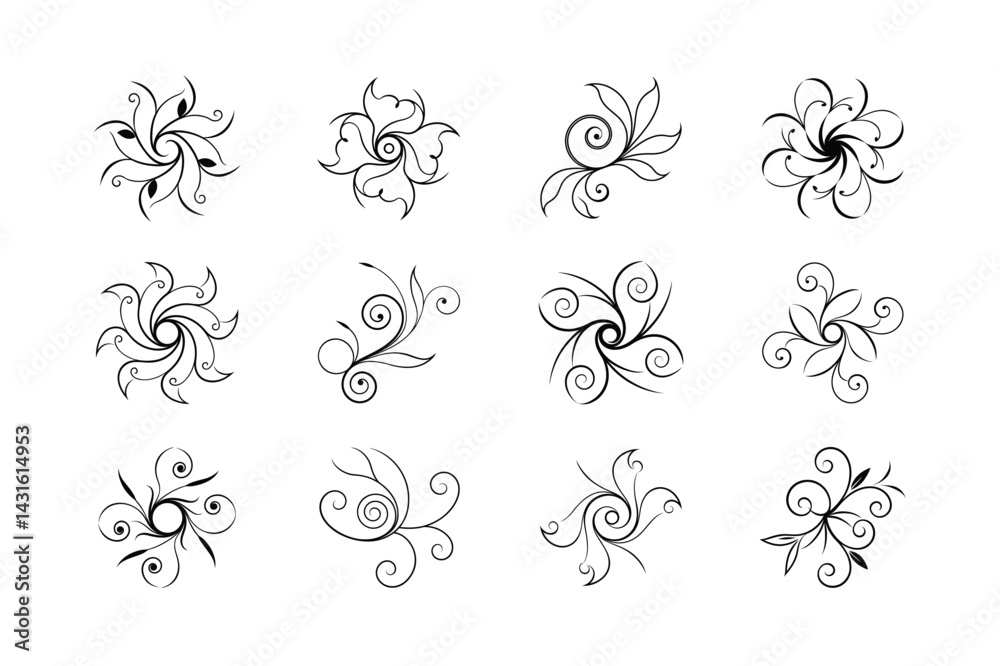 Swirl Floral Elements Design
Swirl Floral Elements Design