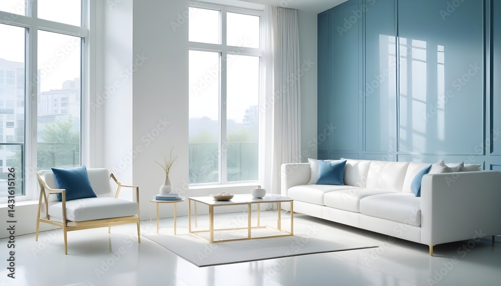 Fototapeta premium Photo interior modern design room 3d illustration