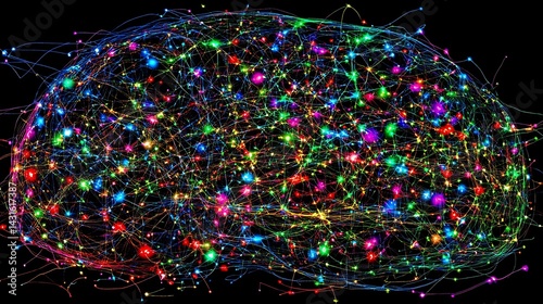 abstract D representation of the human brain cognition Neural