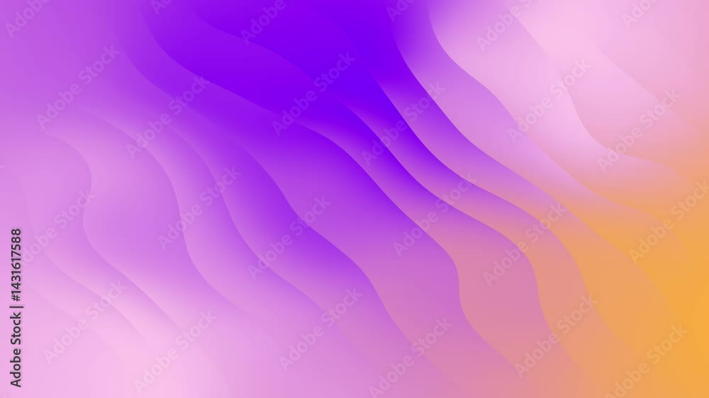 Animación abstracta de ondas y curvas en movimiento suave y fluido, con un gradiente colorido y una estética minimalista, moderna y premium.