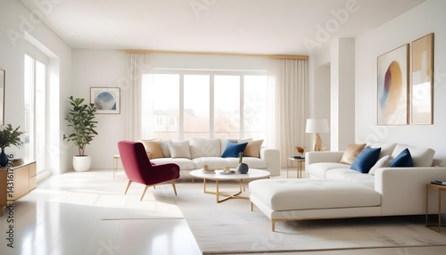 Photo interior modern design room 3d illustration