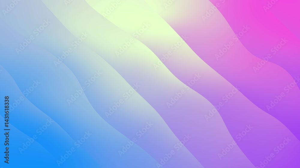Animación abstracta de ondas y curvas en movimiento suave y fluido, con un gradiente colorido y una estética minimalista, moderna y premium.