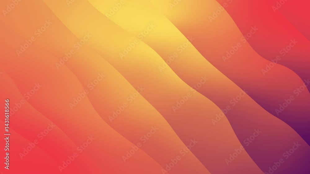 Animación abstracta de ondas y curvas en movimiento suave y fluido, con un gradiente colorido y una estética minimalista, moderna y premium.