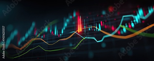 Abstract stock market chart