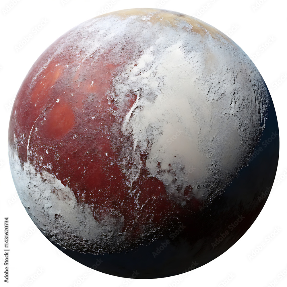 Naklejka premium Makemake dwarf planet isolated on a transparent background