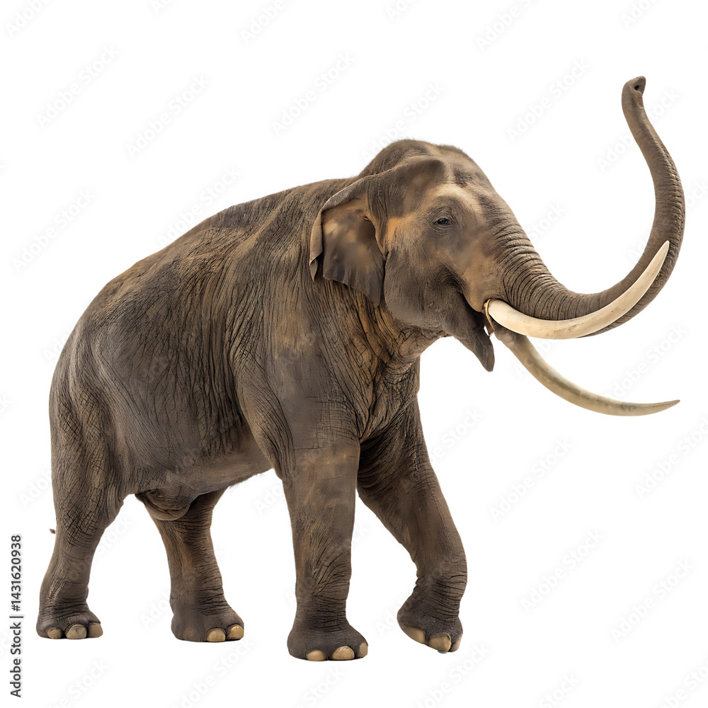 Obraz premium Mastodon isolated on a transparent background