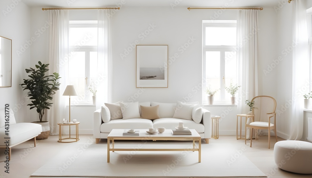 Photo interior modern design room 3d illustration Photo interior modern design room 3d illustration