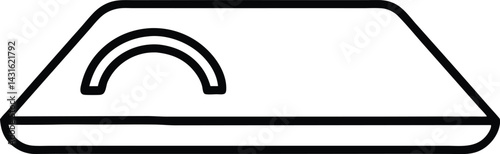 trackpad line art vector icon.