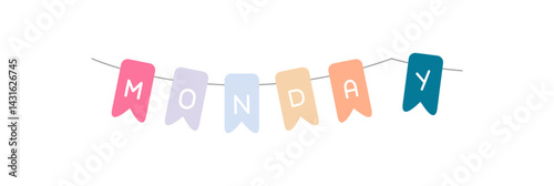 Monday Bunting Garland Icon