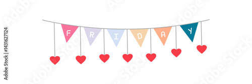 Friday Bunting Garland Icon