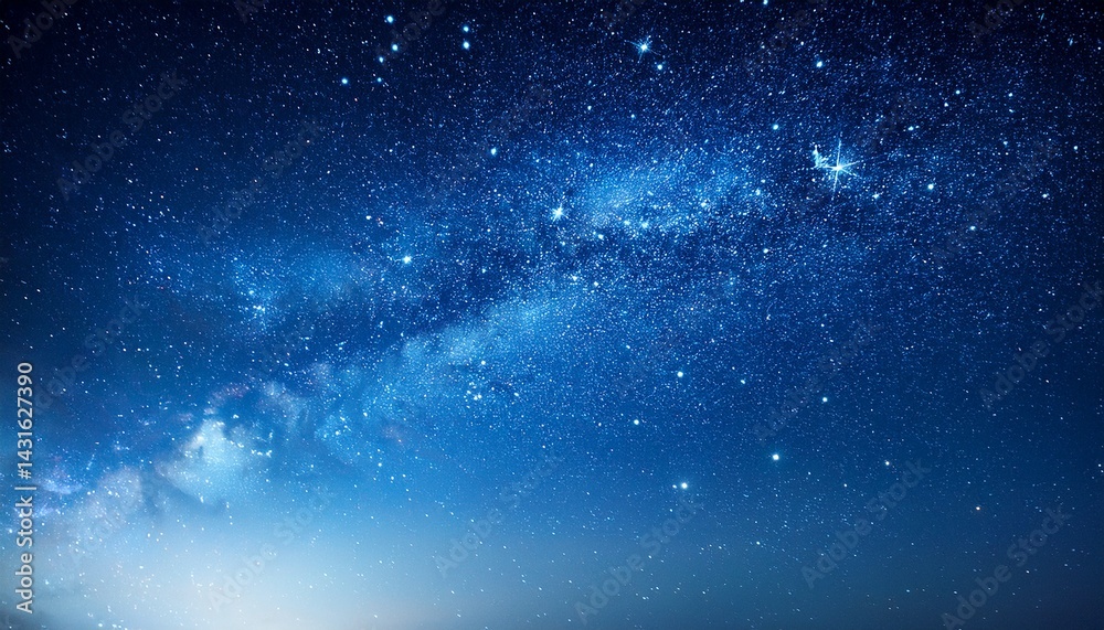 Obraz premium starry sky background blue night sky full of stars glowing stars in the dark space starry background dark night stars in the distance starlight dark background with a blue glow night sky