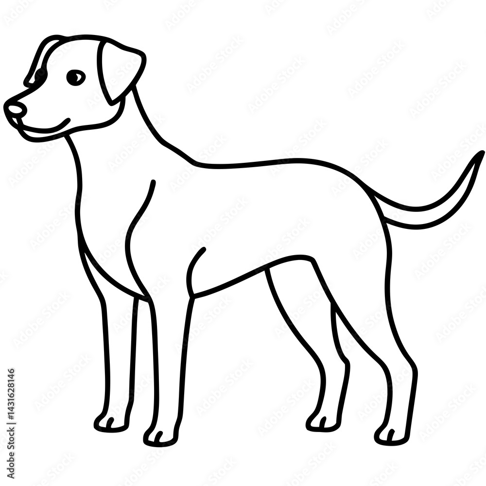 Stylish Canine Line Art Design Stylish Canine Line Art Design