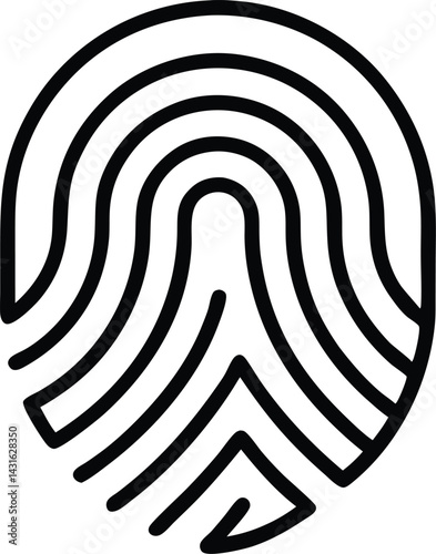 biometric line art vector icon.