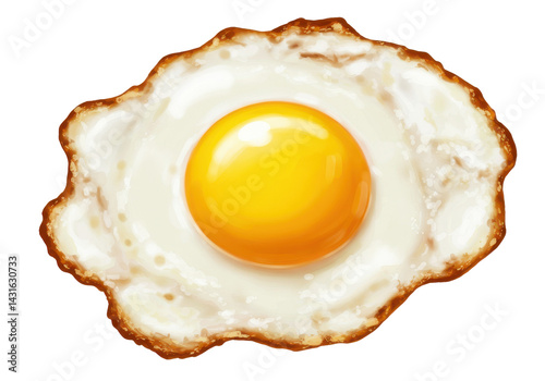 Sunnyside up A glistening yolk fried to golden perfection sits on a black canvas