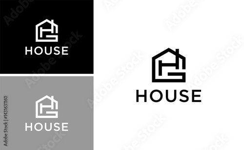 House letter GH or HG logo company. contractor home logo vector.real estate financial business agent broker mortgage design.realtor home lender housing renovation template.capital home vector