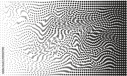 Dotted halftone gradient background. Black fading comic pop art overlay. Monochrome texture. Grunge halftone background. Vector illustration.