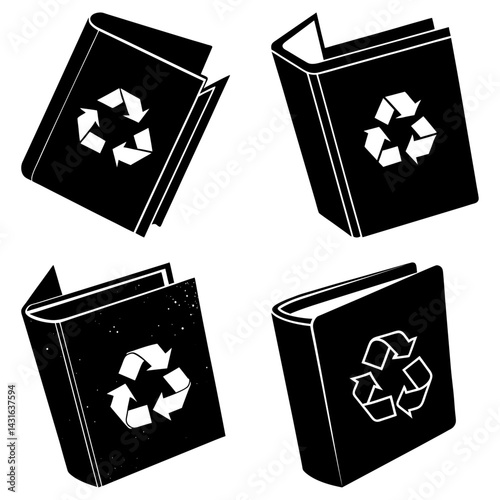 Recycled Paper Journal silhouette vector