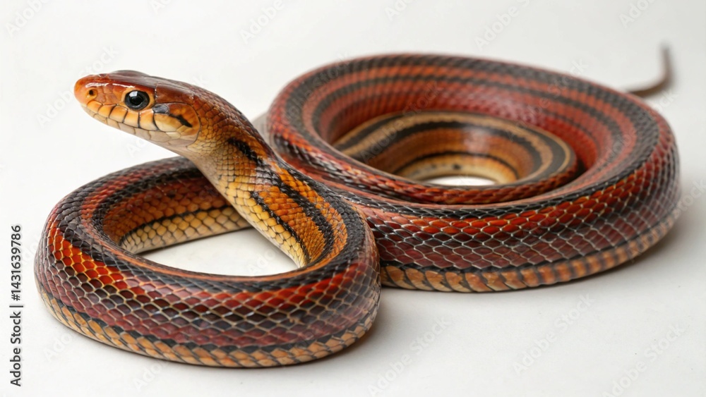 Fototapeta premium Beauty rat snake on studio background 