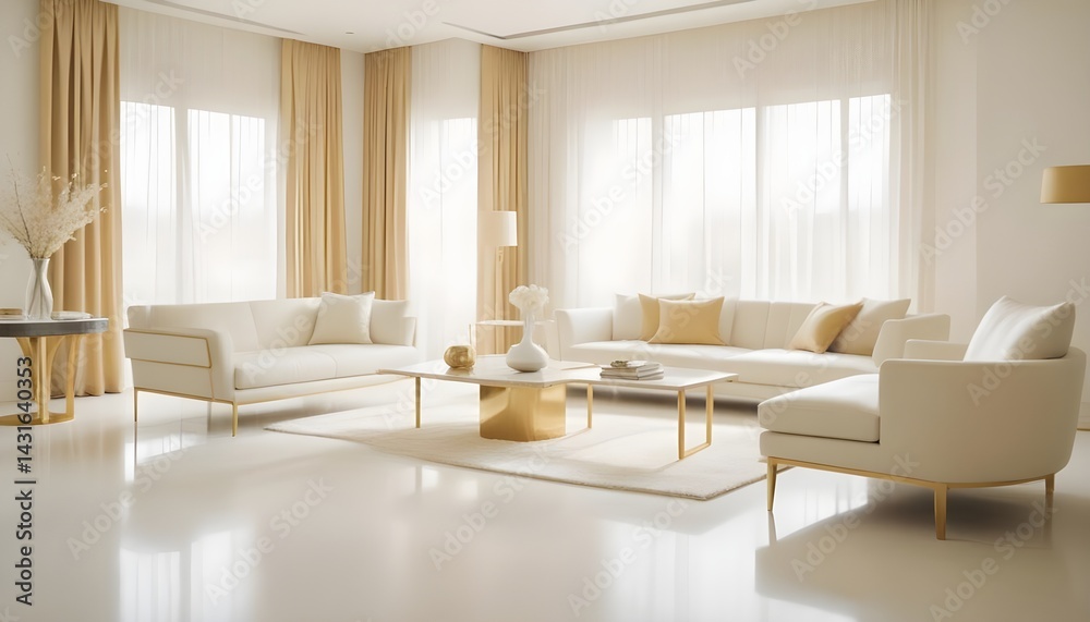 Fototapeta premium Photo interior modern design room 3d illustration