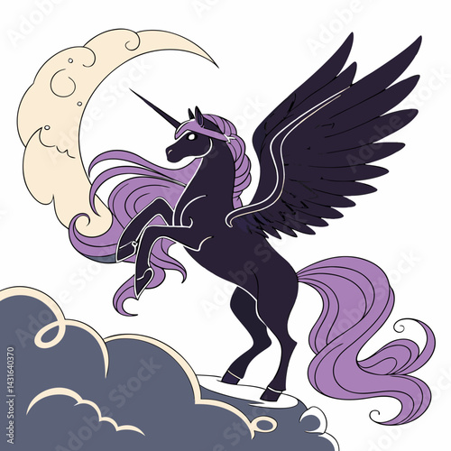 vector illustration of a horse