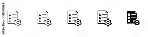 Set of 5 pixel perfect Procurement icon with 1 unexpanded, 1 silhouette, procurement icon, symbolizing supply management, purchasing, and logistics in a corporate vector design