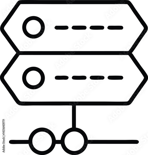 hosting line art vector icon.