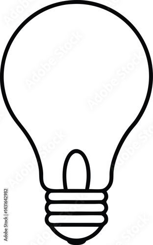 light bulb line art vector icon.