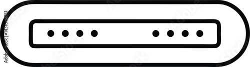 password line art vector icon.