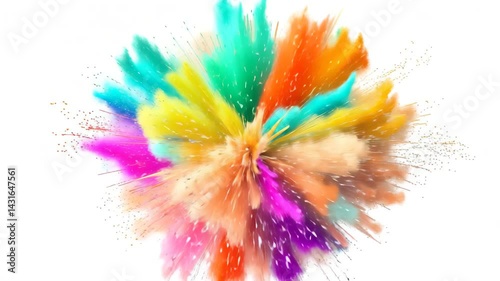 A vibrant explosion of orange and teal colors creating a stunning visual effect.