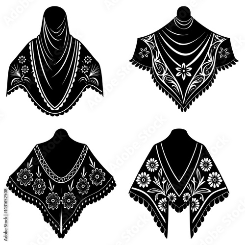 Heritage Shawl silhouette vector
