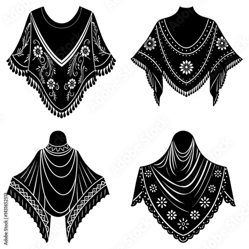 Heritage Shawl silhouette vector