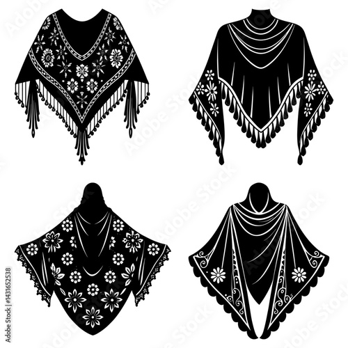 Heritage Shawl silhouette vector